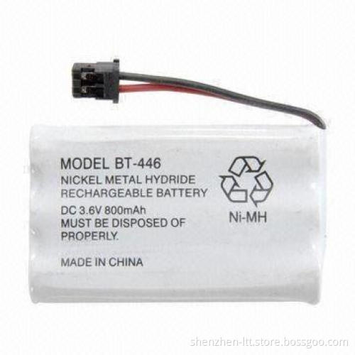 Cordless Phone Battery Pack for BT-446, Uniden, AA800mAh, 3.6V